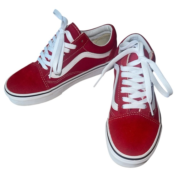 Red and White Sneakers - Picture 1 of 6